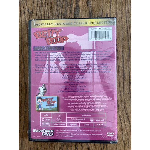 Betty Boop Digitally Restored Classic Collection DVD "Americas Sweetheart" NEW - Picture 3 of 4